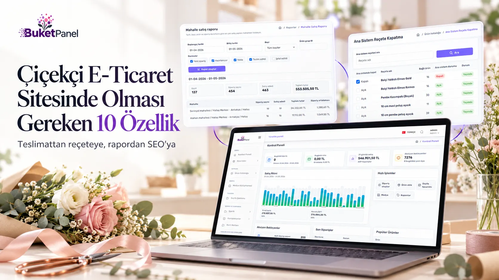 Çiçekçi E-Ticaret Sitesinde Olması Gereken 10 Özellik